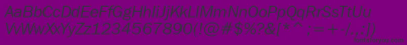 FranklinGothicItcBookItalicBt Font – Black Fonts on Purple Background