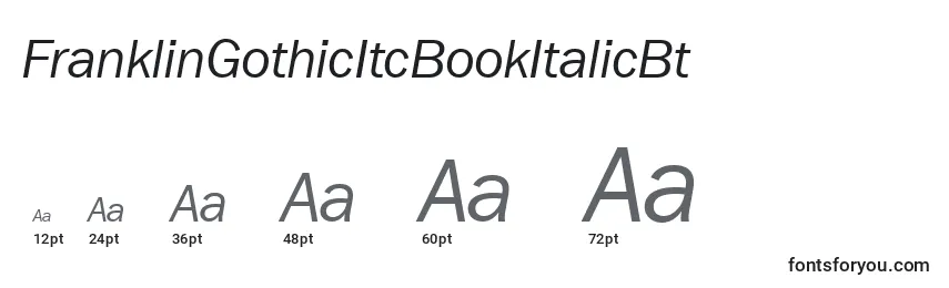 FranklinGothicItcBookItalicBt Font Sizes