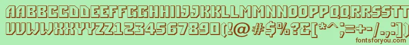 ASimpler3D Font – Brown Fonts on Green Background