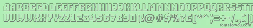 ASimpler3D Font – Gray Fonts on Green Background