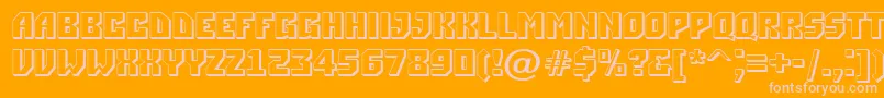 ASimpler3D Font – Pink Fonts on Orange Background