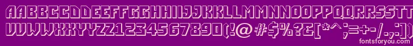 ASimpler3D Font – Pink Fonts on Purple Background