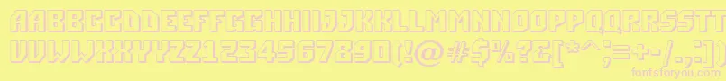 ASimpler3D Font – Pink Fonts on Yellow Background