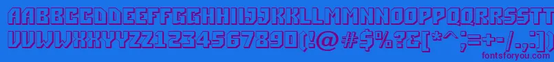 ASimpler3D Font – Purple Fonts on Blue Background