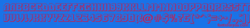 ASimpler3D Font – Red Fonts on Blue Background