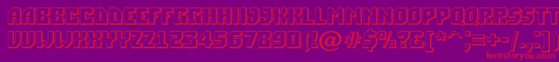 ASimpler3D Font – Red Fonts on Purple Background