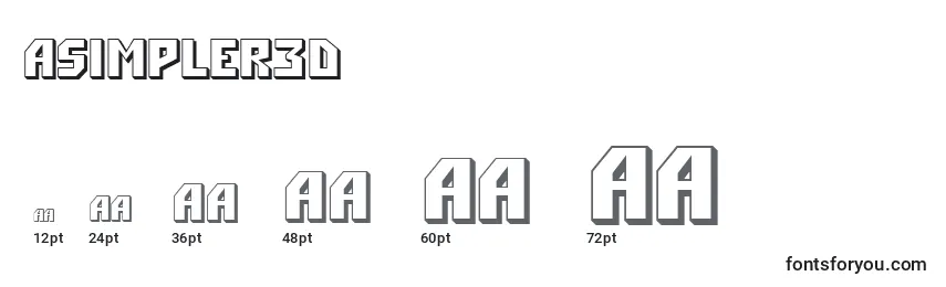 Размеры шрифта ASimpler3D
