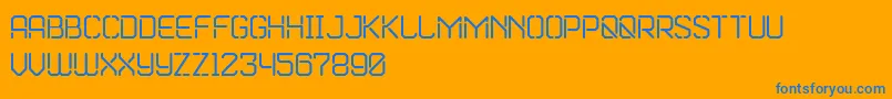 Marske Font – Blue Fonts on Orange Background