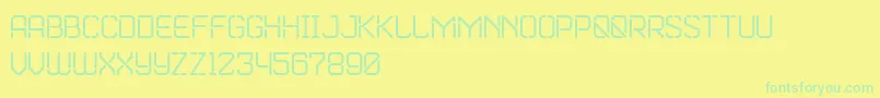 Marske-Schriftart – Grüne Schriften auf gelbem Hintergrund
