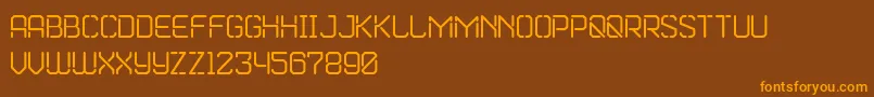 Marske Font – Orange Fonts on Brown Background