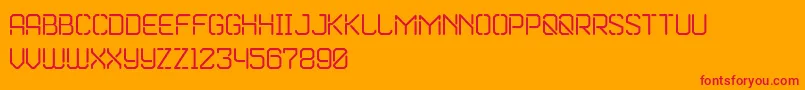 Marske Font – Red Fonts on Orange Background