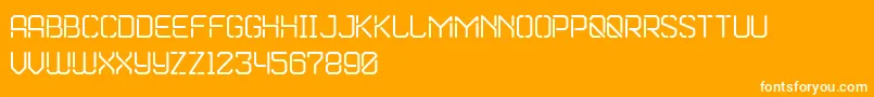 フォントMarske – オレンジの背景に白い文字