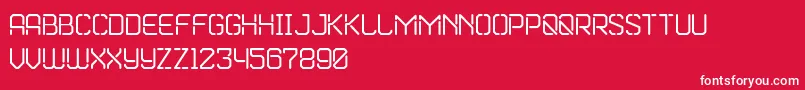 Marske Font – White Fonts on Red Background