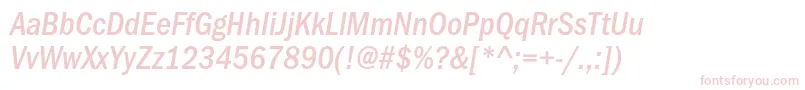 ItcfranklingothicstdMdcdit Font – Pink Fonts on White Background