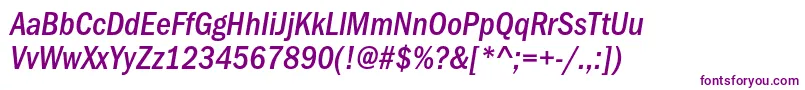 Шрифт ItcfranklingothicstdMdcdit – фиолетовые шрифты на белом фоне