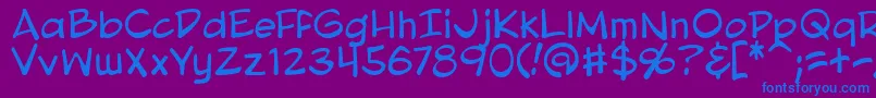 BlambotProLite Font – Blue Fonts on Purple Background