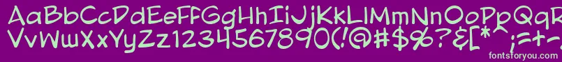 BlambotProLite Font – Green Fonts on Purple Background