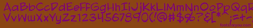 BlambotProLite Font – Purple Fonts on Brown Background