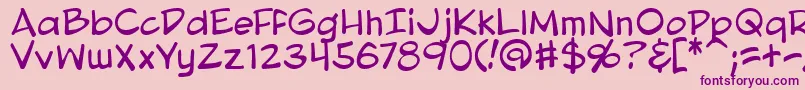 BlambotProLite Font – Purple Fonts on Pink Background