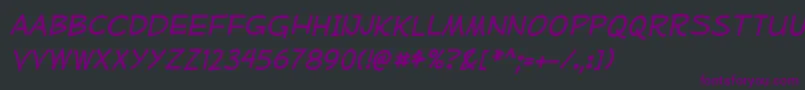 MufferawrgItalic Font – Purple Fonts on Black Background