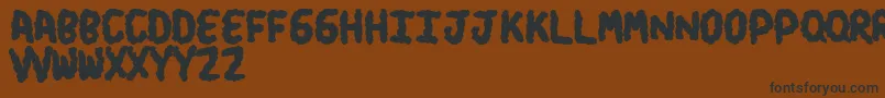 Turds Font – Black Fonts on Brown Background