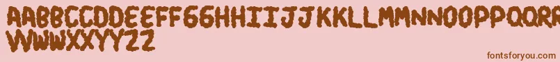 Turds Font – Brown Fonts on Pink Background