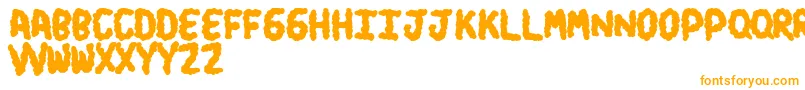 Turds Font – Orange Fonts on White Background