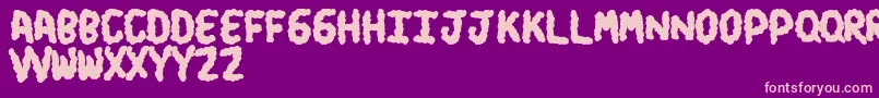 Turds Font – Pink Fonts on Purple Background