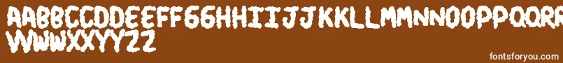Turds Font – White Fonts on Brown Background