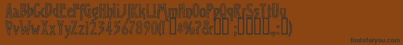 ChiseledOpen Font – Black Fonts on Brown Background