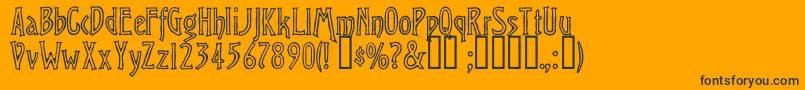 ChiseledOpen Font – Black Fonts on Orange Background