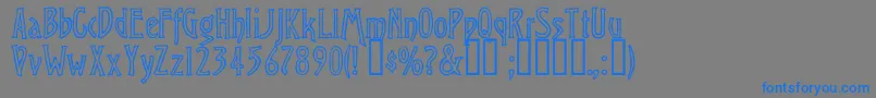 ChiseledOpen Font – Blue Fonts on Gray Background