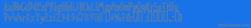 ChiseledOpen Font – Gray Fonts on Blue Background