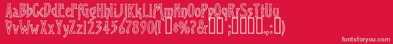 ChiseledOpen Font – Pink Fonts on Red Background