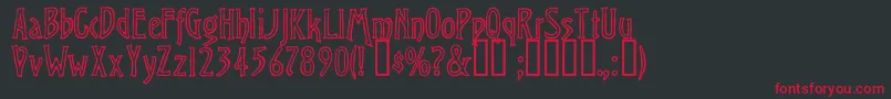 ChiseledOpen Font – Red Fonts on Black Background