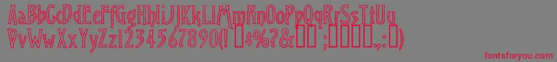 More about ChiseledOpen Font ChiseledOpen Font – Red Fonts on Gray Background