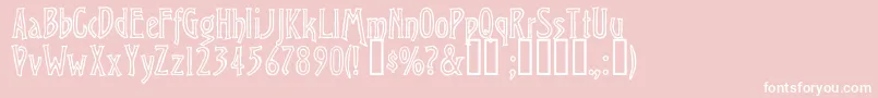 ChiseledOpen Font – White Fonts on Pink Background