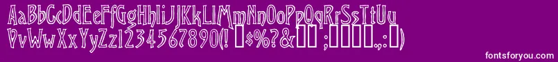 ChiseledOpen Font – White Fonts on Purple Background