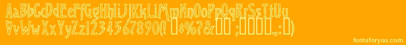 ChiseledOpen Font – Yellow Fonts on Orange Background