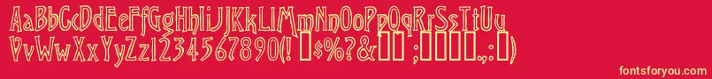 ChiseledOpen Font – Yellow Fonts on Red Background