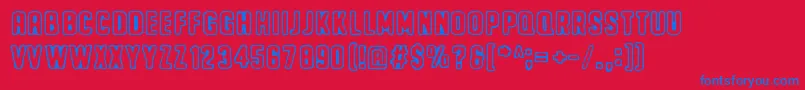 Noppalukemat Font – Blue Fonts on Red Background