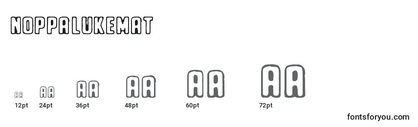 Noppalukemat Font Sizes