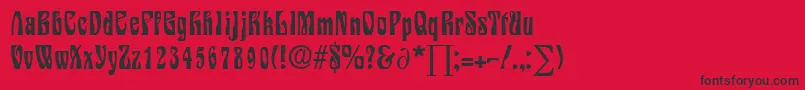SiegfriedDb Font – Black Fonts on Red Background