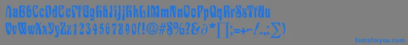 SiegfriedDb Font – Blue Fonts on Gray Background