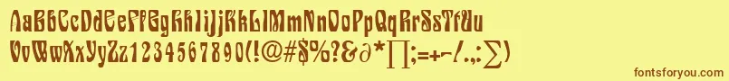 SiegfriedDb Font – Brown Fonts on Yellow Background