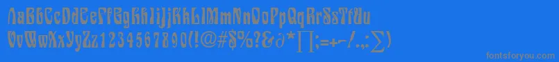 フォントSiegfriedDb – 青い背景に灰色の文字