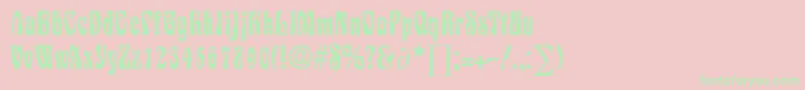 SiegfriedDb Font – Green Fonts on Pink Background