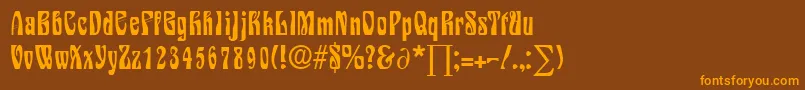 SiegfriedDb Font – Orange Fonts on Brown Background