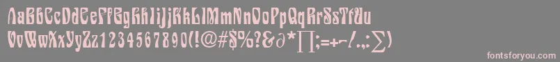 SiegfriedDb Font – Pink Fonts on Gray Background