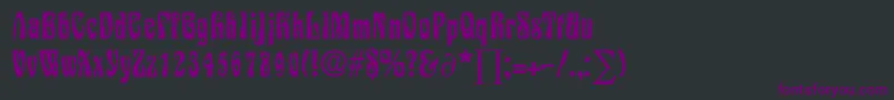 SiegfriedDb Font – Purple Fonts on Black Background